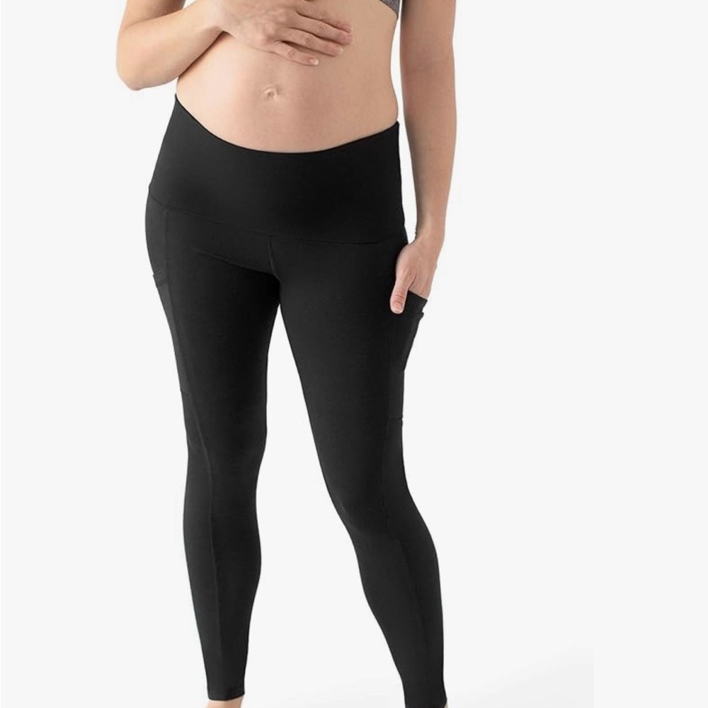 Kindred Bravely Louisa Maternity & Postpartum Leggings in Black Medium pockets